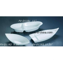 Porcelain Boat Shaped Bowl